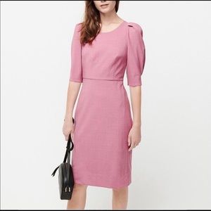 JCrew puff sleeve Italian wool sheath dress Size 2